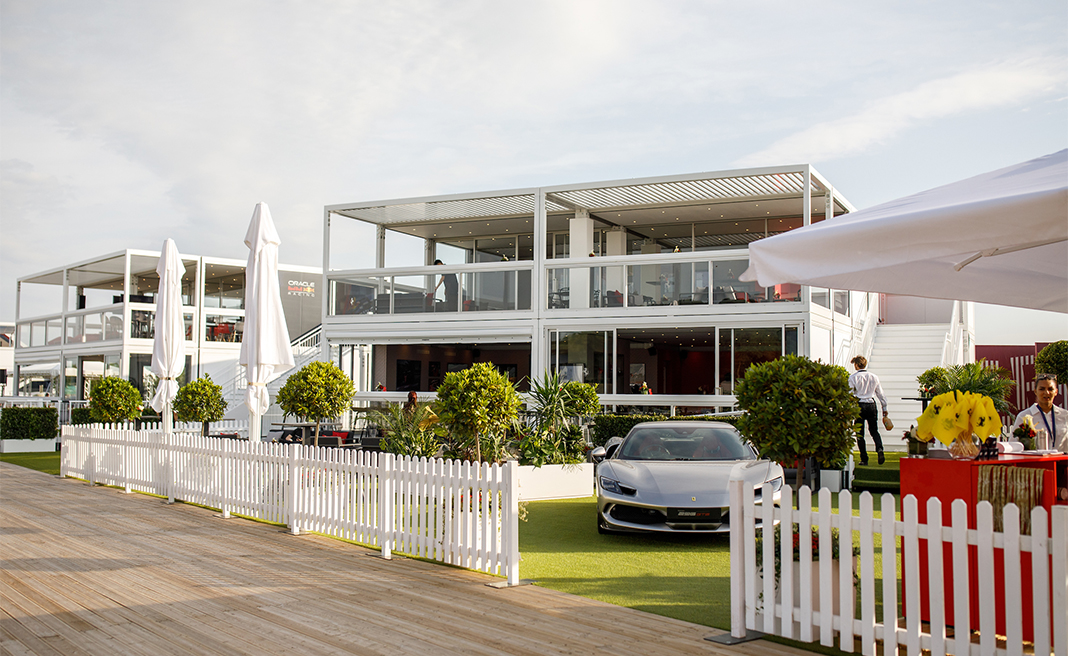 The Fusion terrace overlooking Stowe