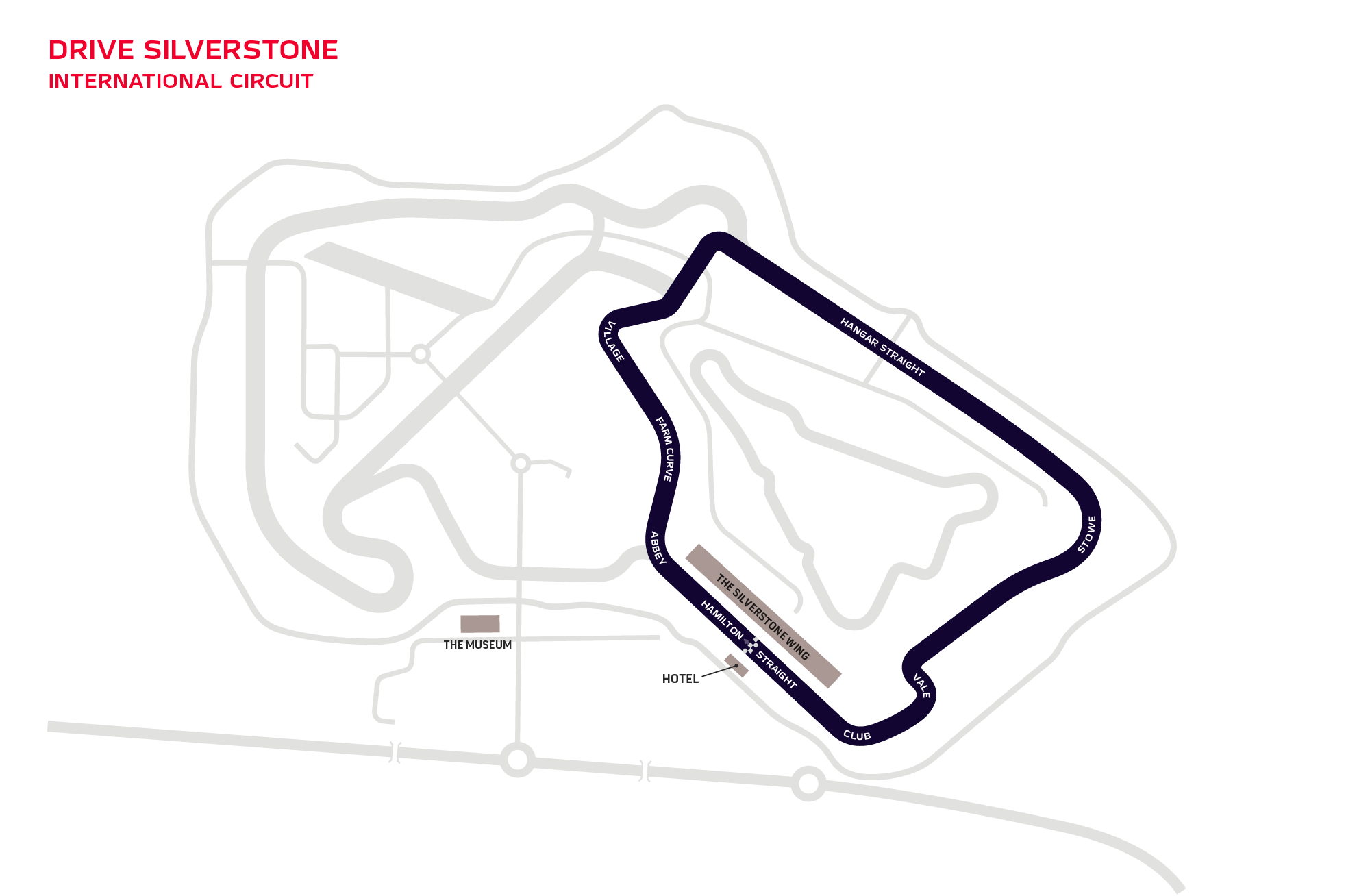 Drive Silverstone International circuit map