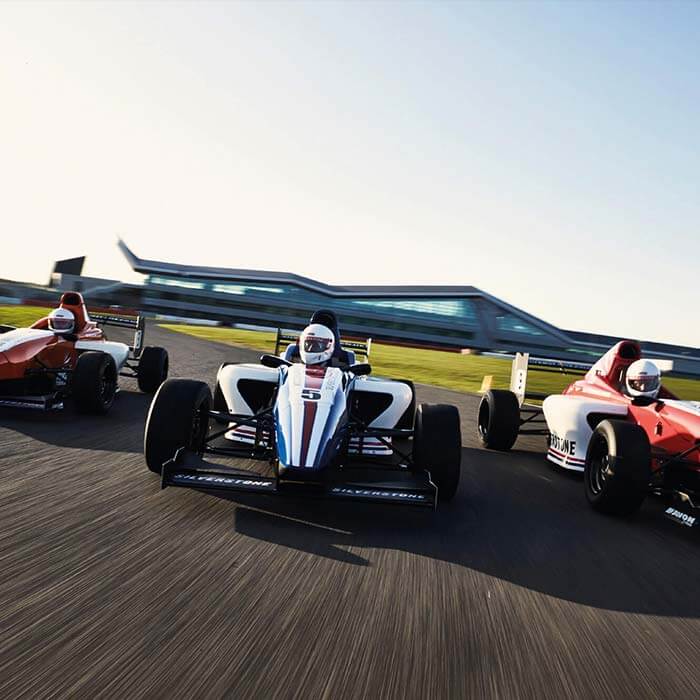 Single seater cars on track