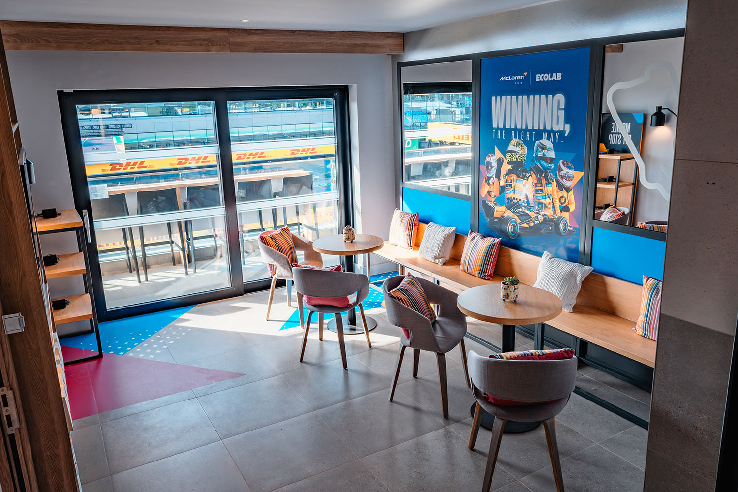 Starting Grid suites overlooking the start/finish line