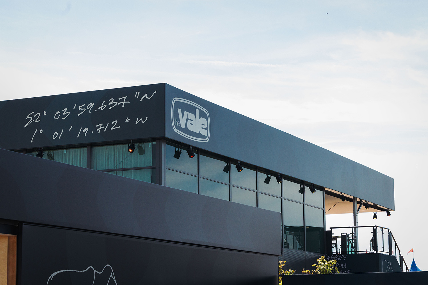 The Vale Suite overlooking the pit lane entry