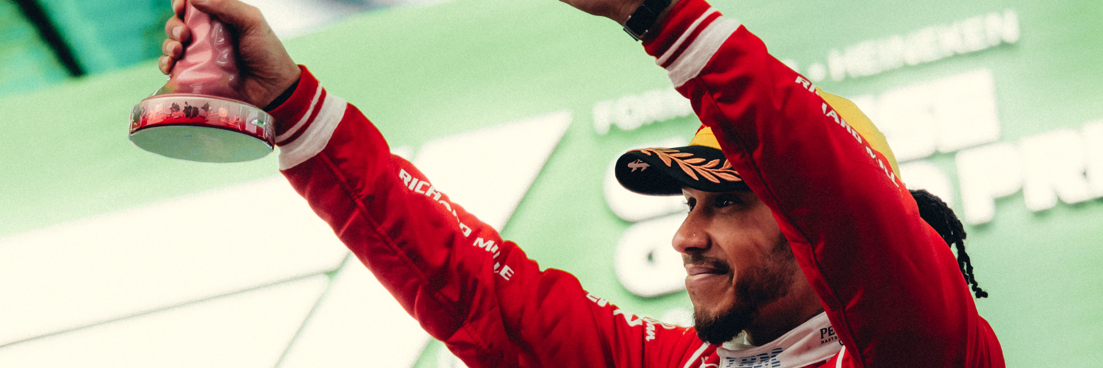 Lewis Hamilton on the 2026 Chinese Grand Prix podium