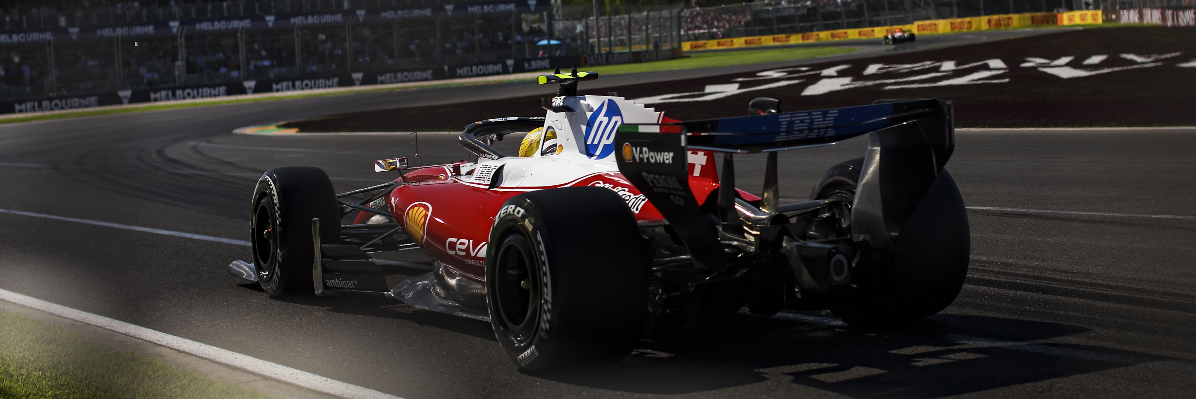 Lewis Hamilton on track in the 2026 Australian Grand Prix