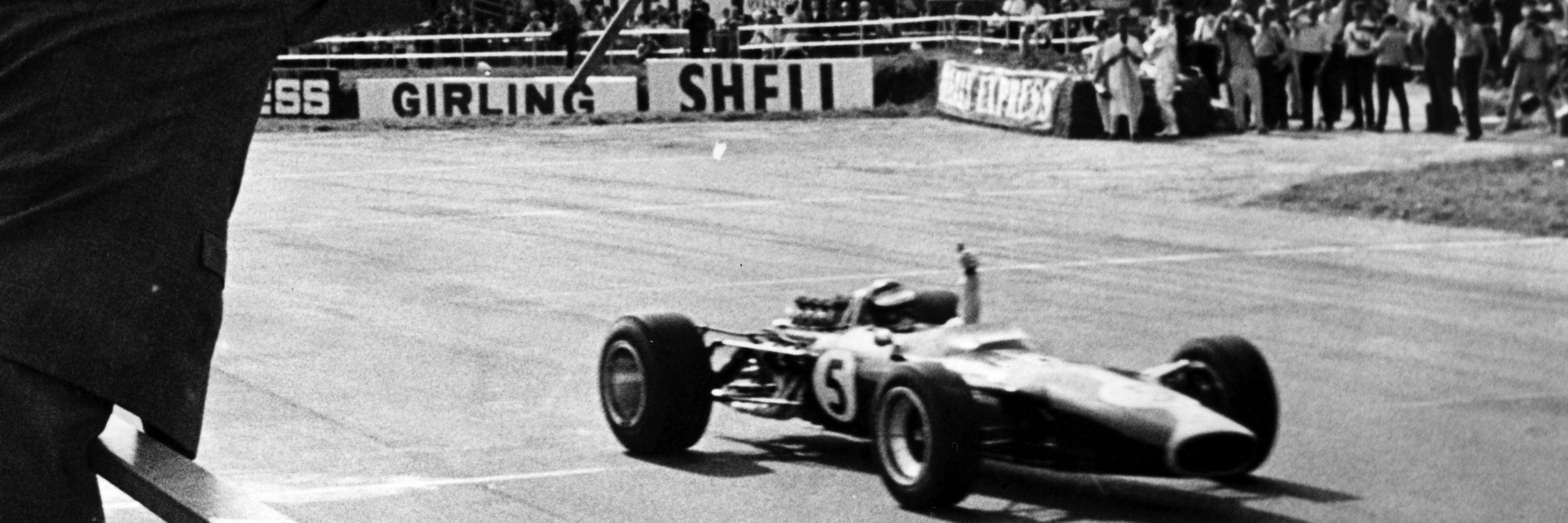 Jim Clark wins the 1967 British Grand Prix at Silverstone