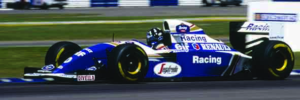Damon Hill in the 1994 British Grand Prix at Silverstone