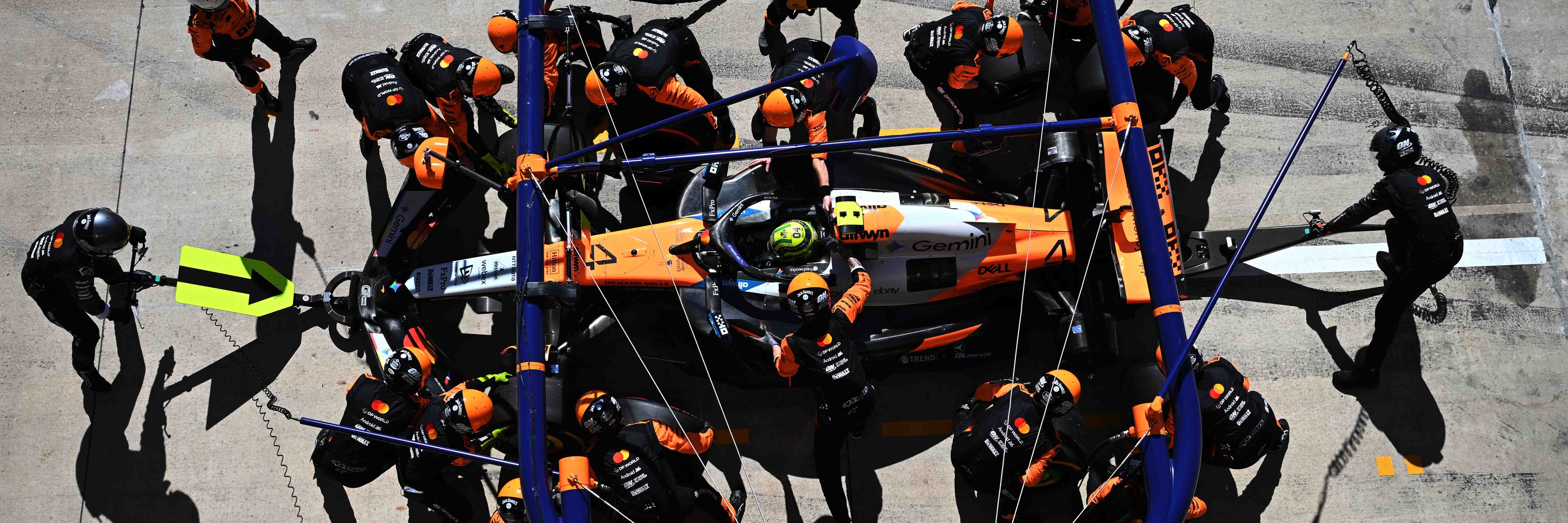Lando Norris' pitstop with the McLaren F1 team in Austin, Texas