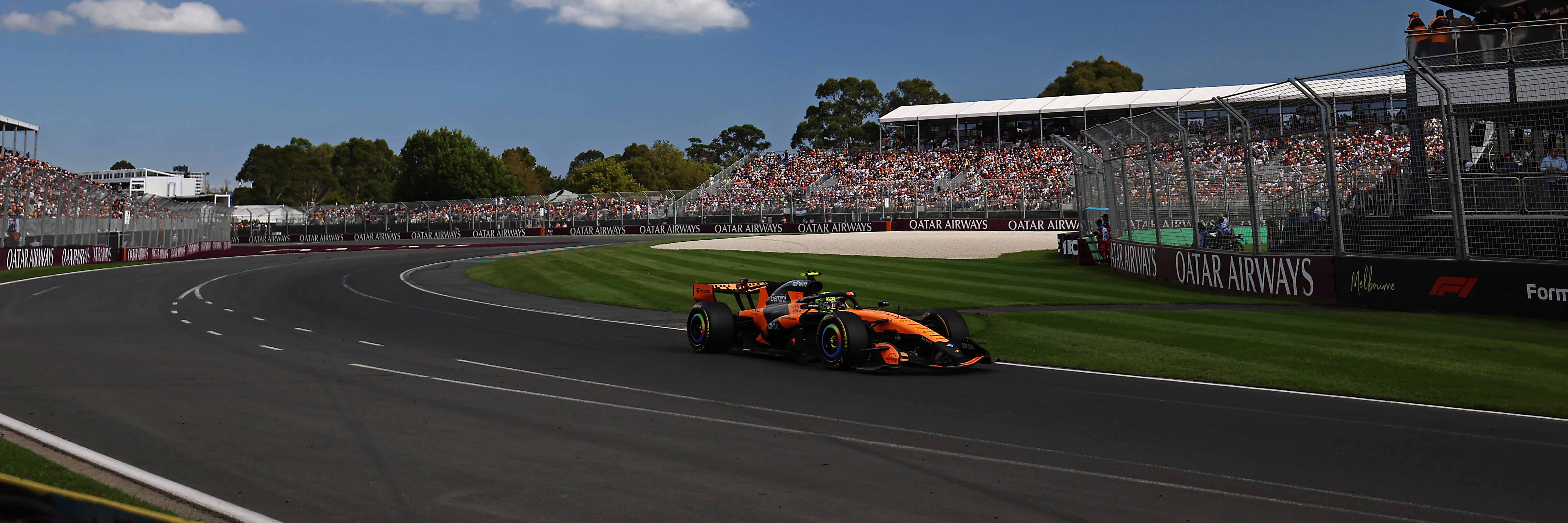 Lando Norris racing in the Australian Grand Prix