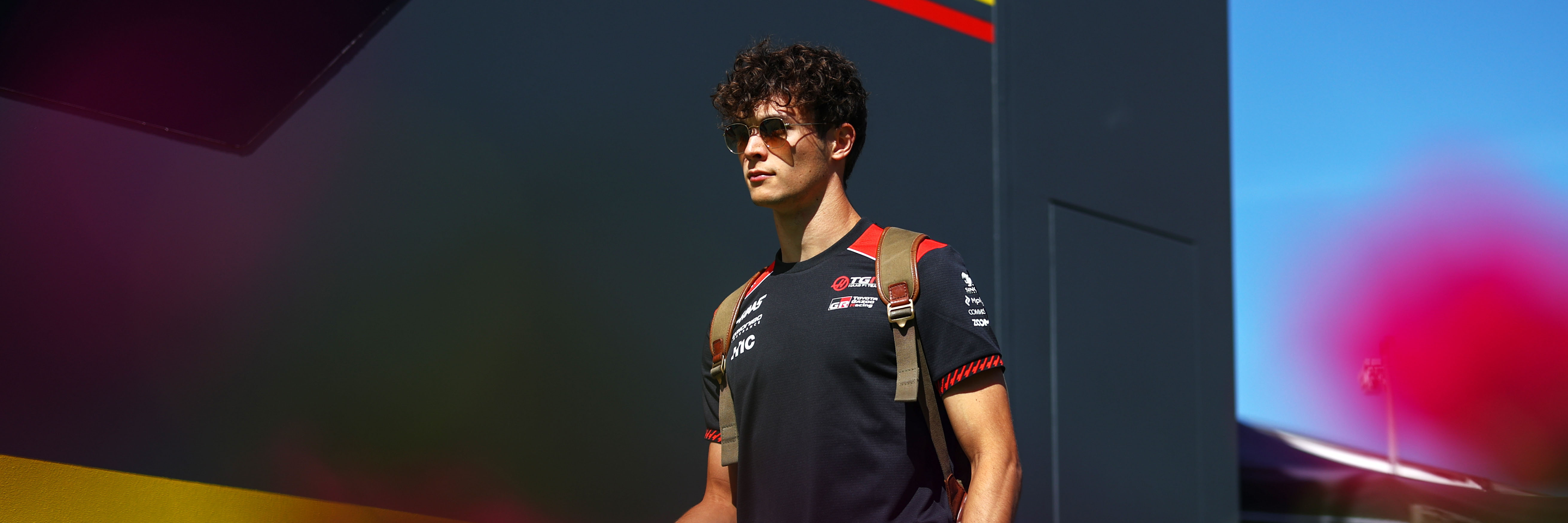 Ollie Bearman in the Barcelona F1 paddock