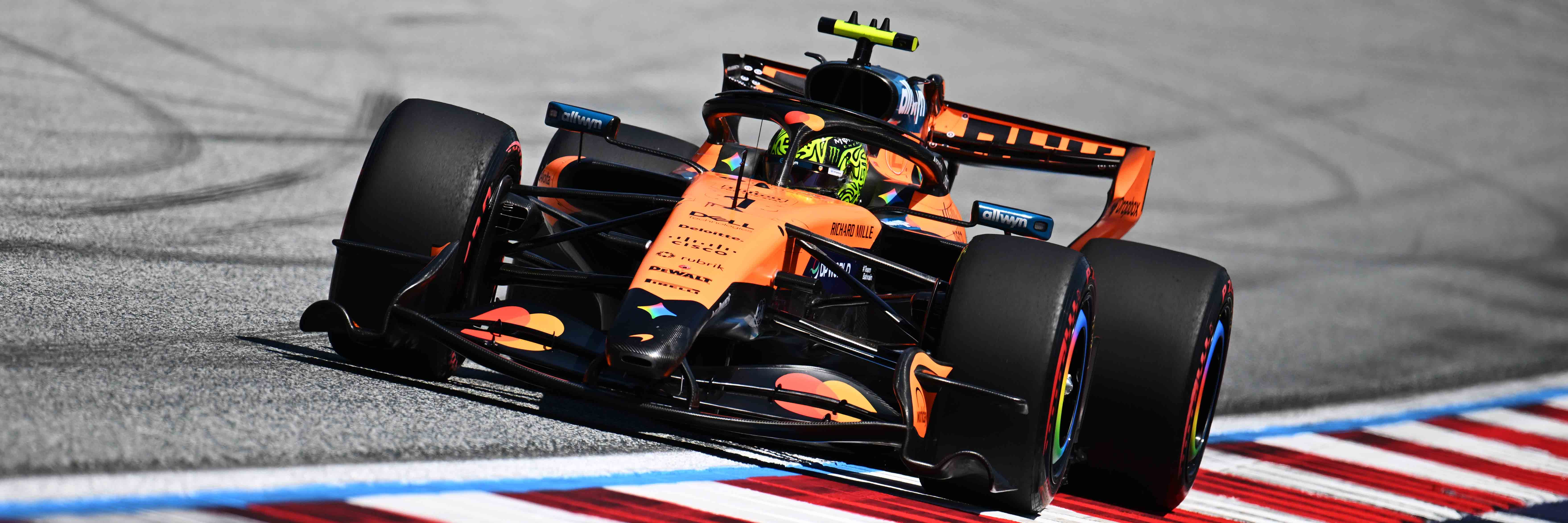 Lando Norris on track at the Austrian Grand Prix