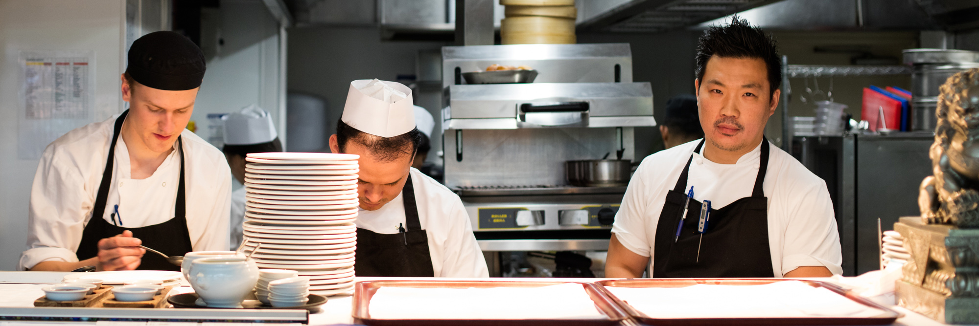 British Grand Prix hospitality chef Andrew Wong in his kitchen