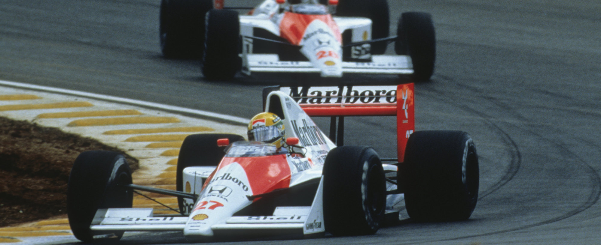 Ayrton Senna in his 27 mclaren