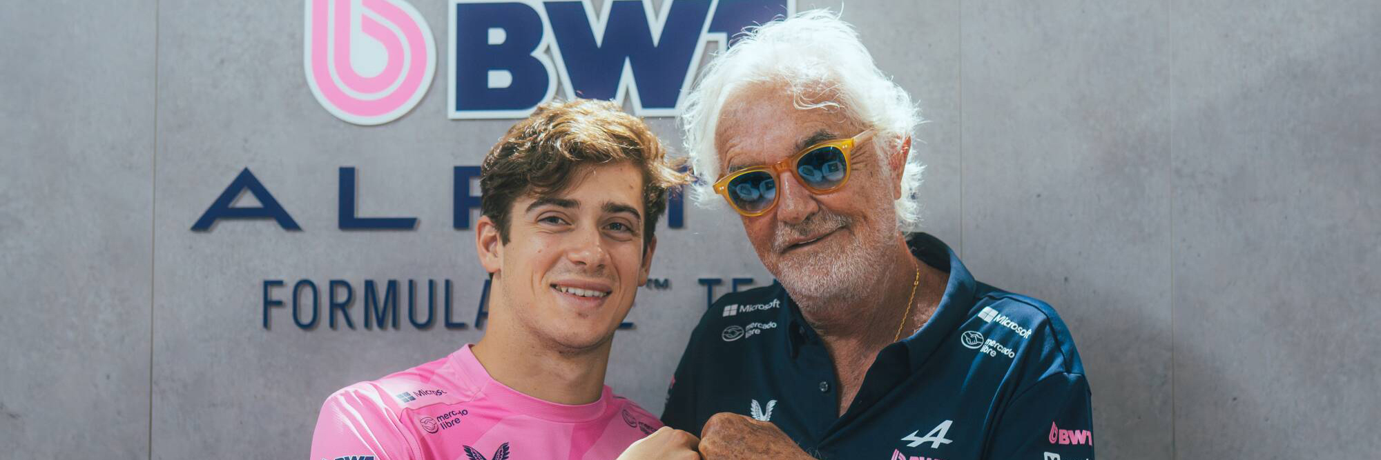 Franco Colapinto and Flavio Briatore