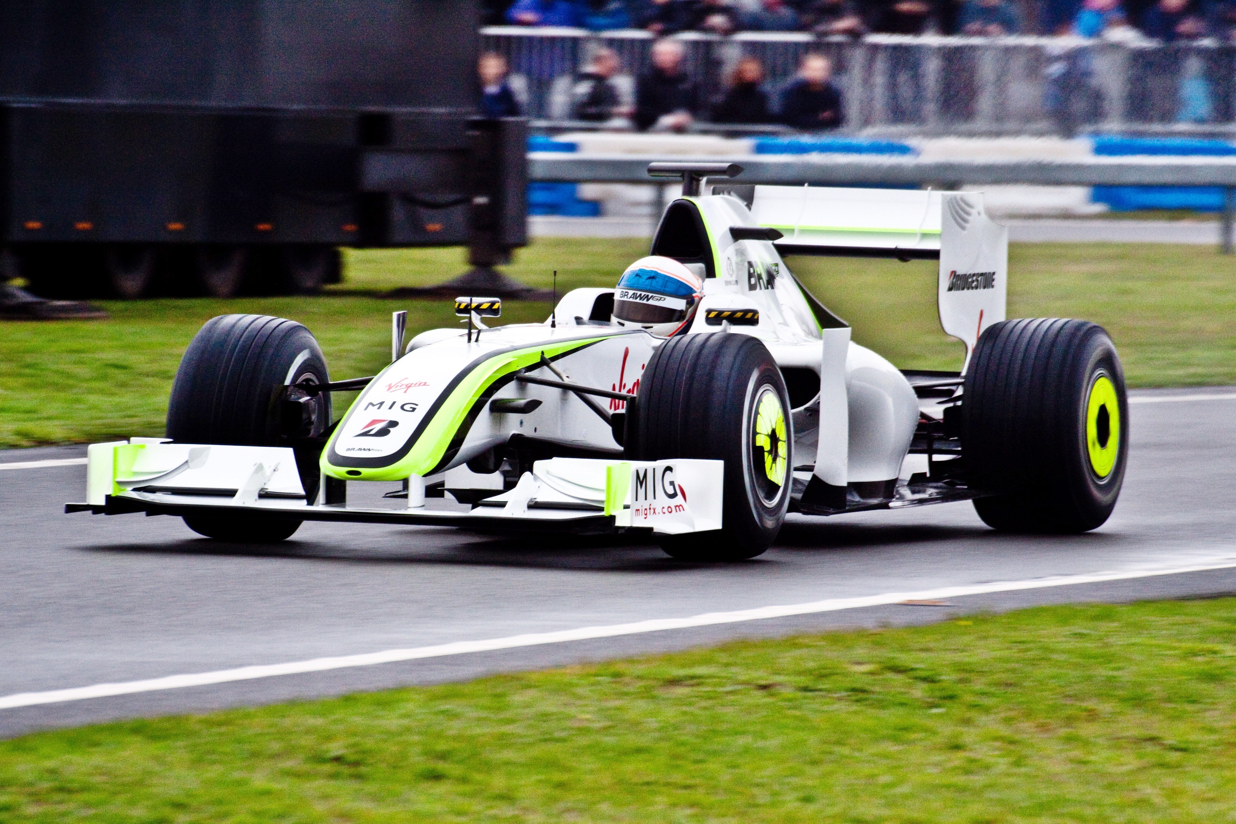 Jenson Button in the Brawn BGP1