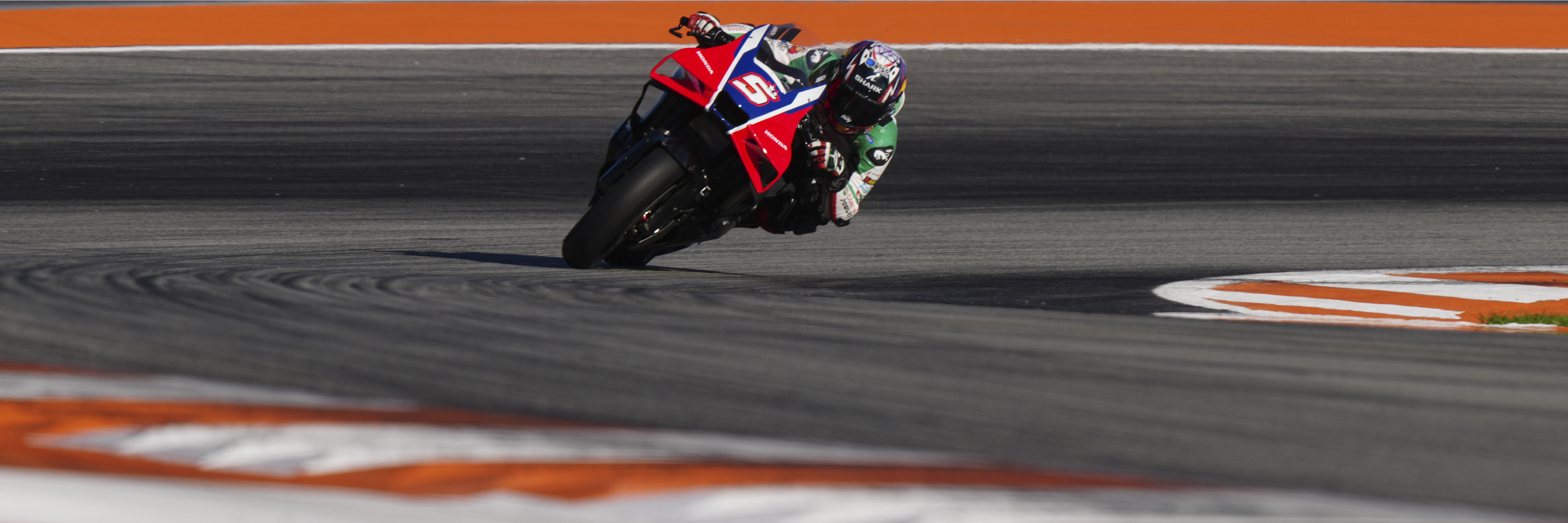 Johann Zarco testing his Honda MotoGP bike at Valencia