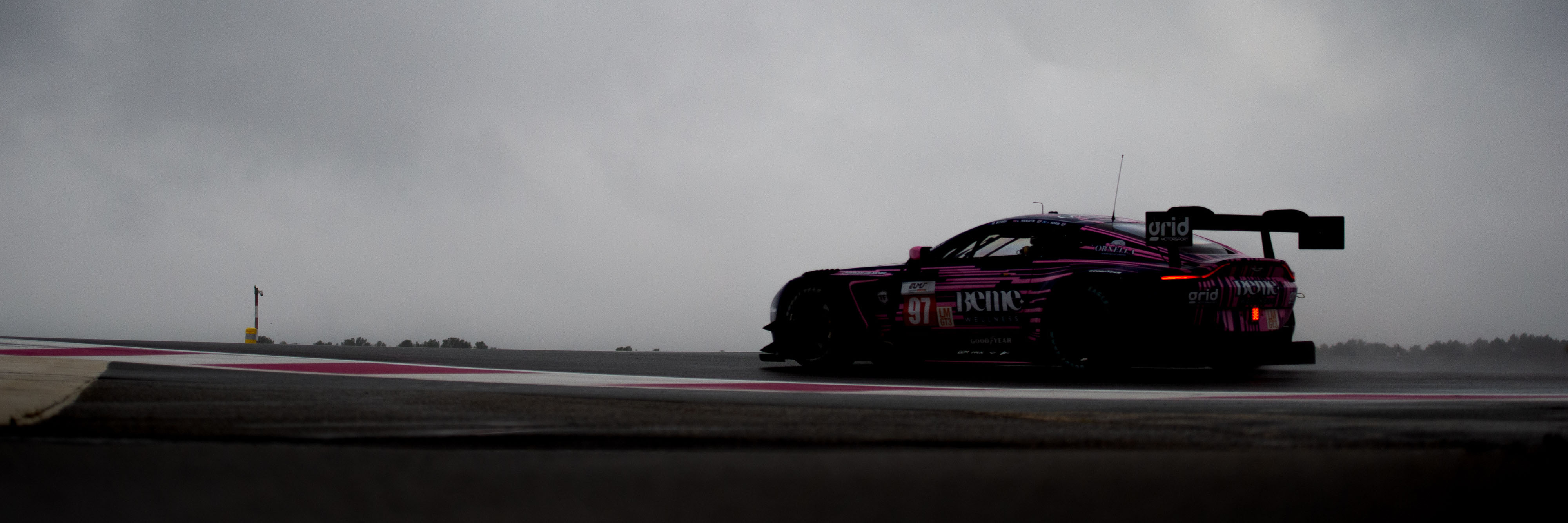 An ELMS LMGT3 car racing on track