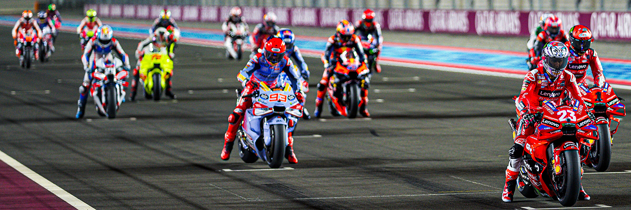 Marc Marquez on the grid for the 2024 Qatar MotoGP race