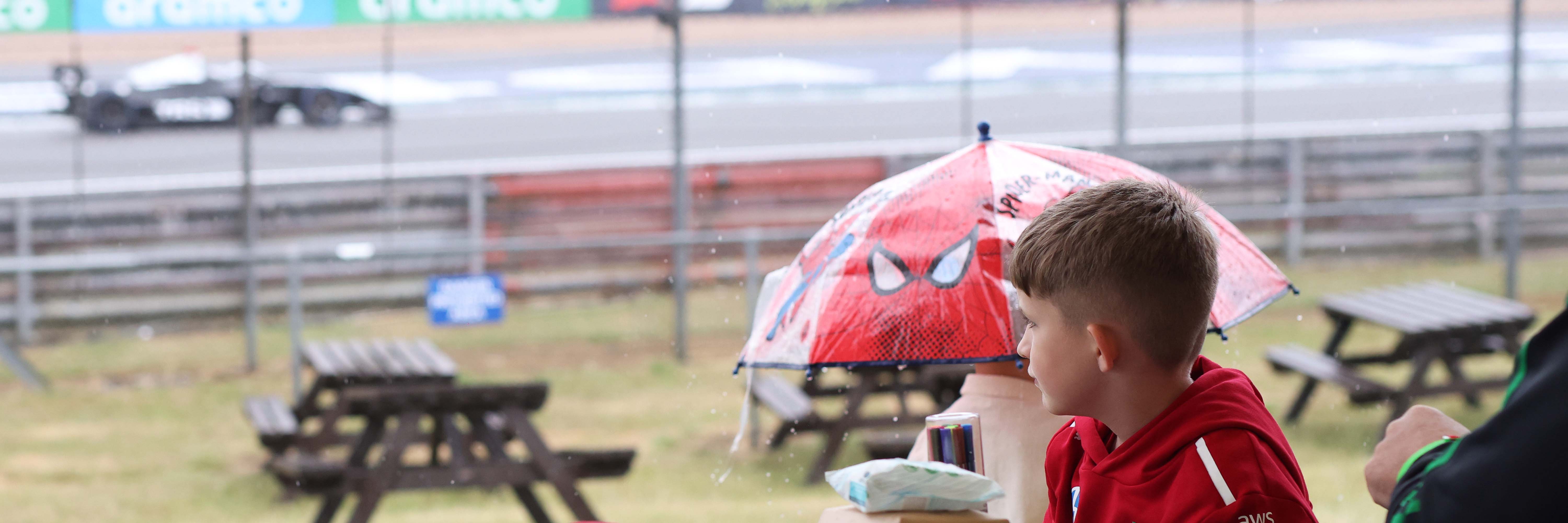 One of the children eligible for 25% discount for British Grand Prix grandstand tickets