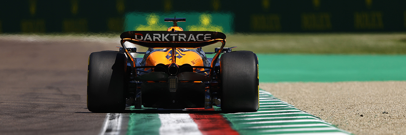 Lando Norris on track at the Emilia Romagna Grand Prix