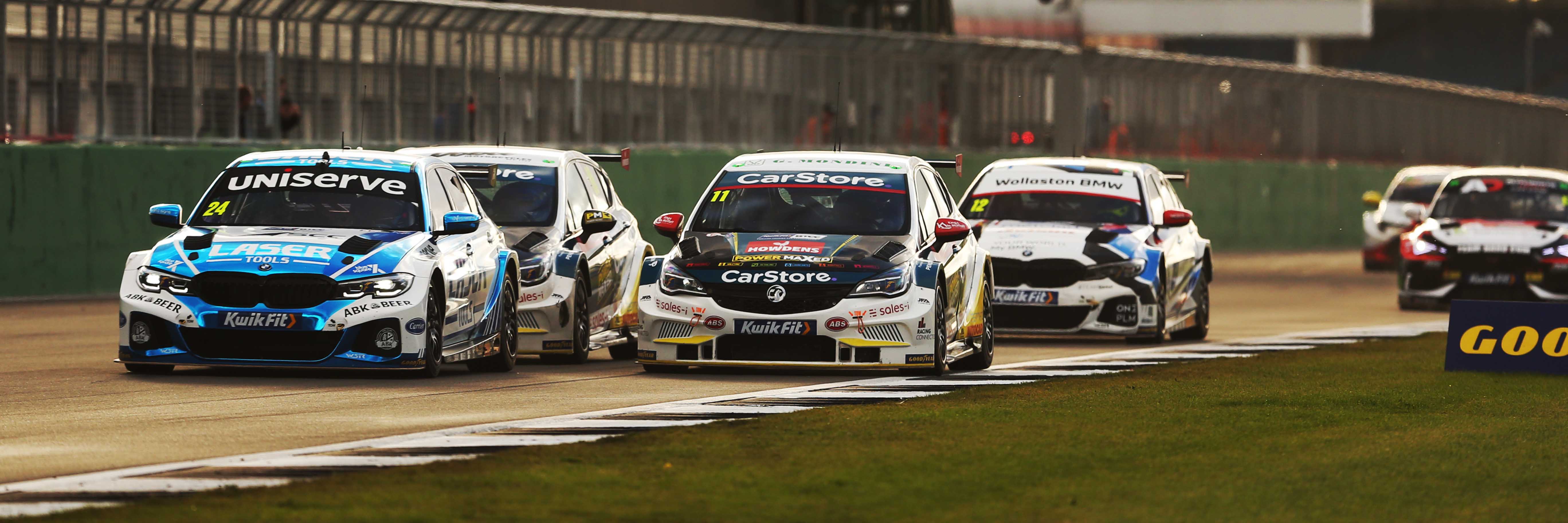 Jake Hill leading Race 1 at Silverstone BTCC