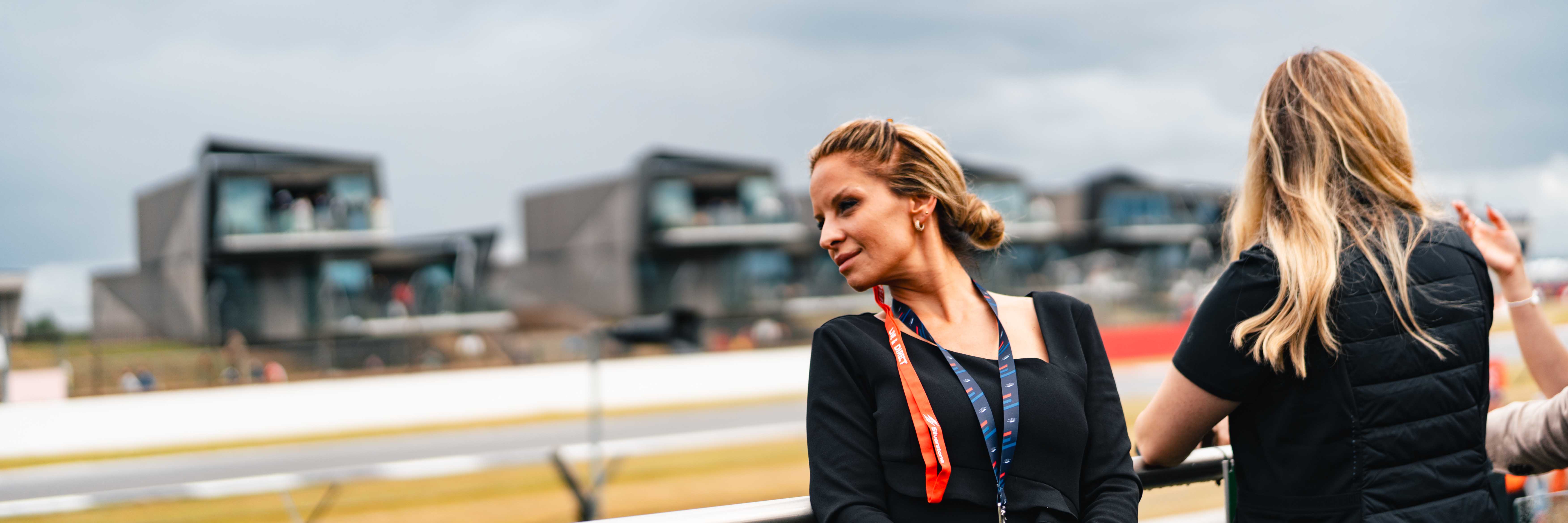 F1 hospitality guests watching the British grand Prix at Silverstone