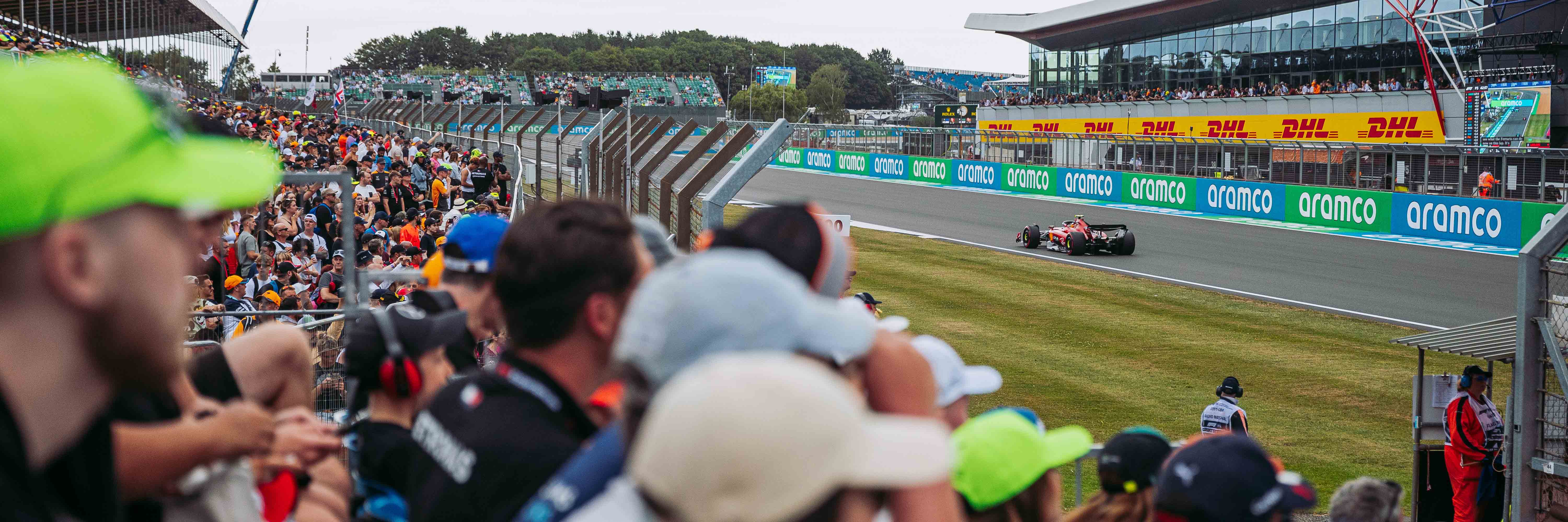 Grandstands at Abbey Curve at Silverstone