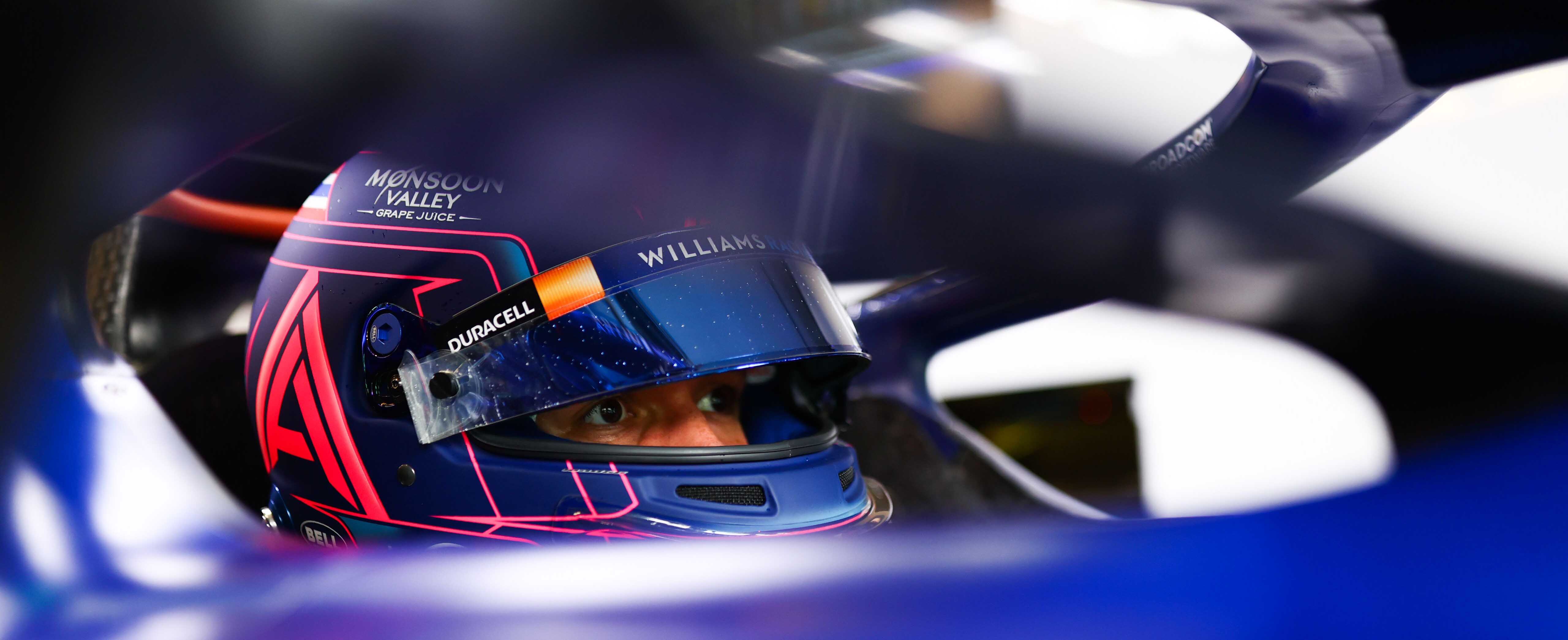 Alexander Albon in his Williams F1 car ahead of the Canadian Grand Prix