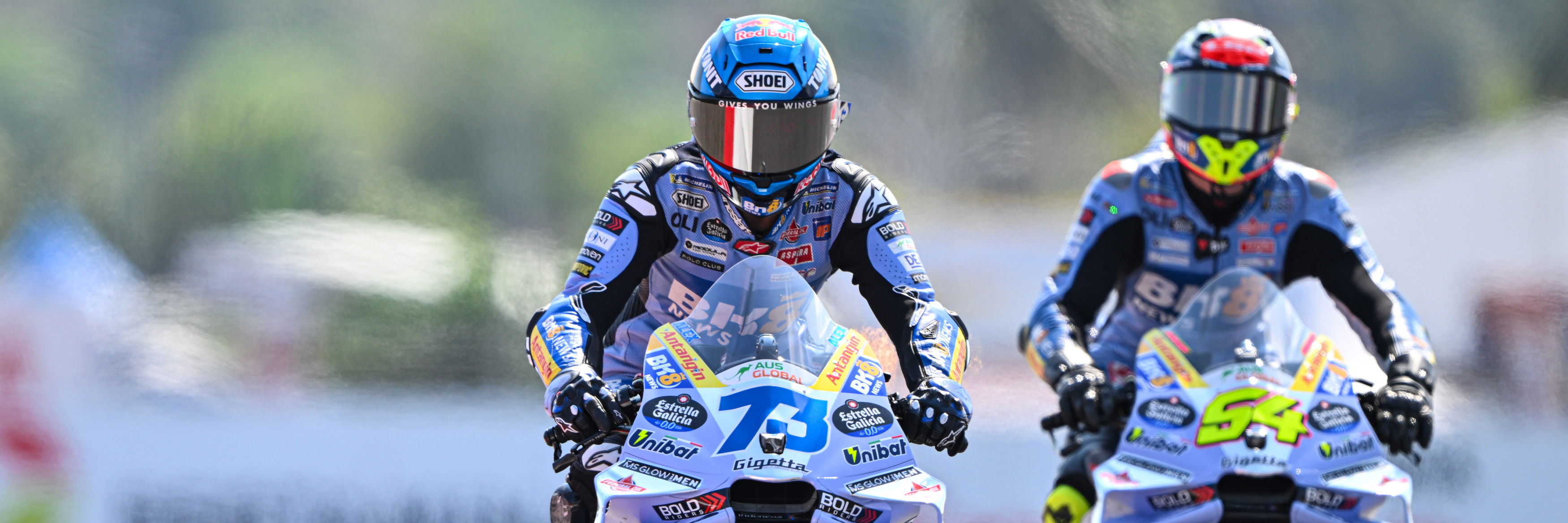 Alex Marquez and Fermin Aldeguer on their Gresini Racing Ducati MotoGP bikes