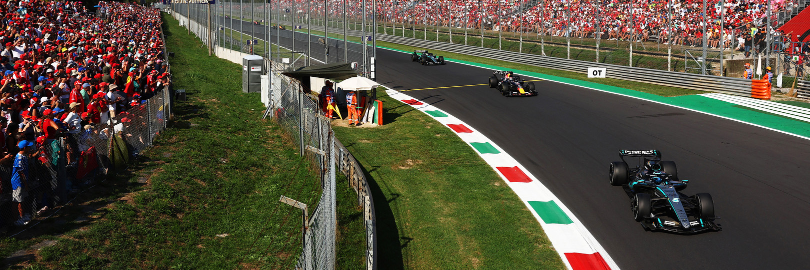 George Russell leads Verstappen and Antonelli at Monza