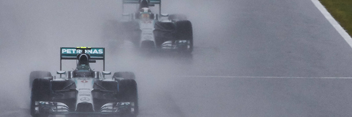 Nico Rosberg and Lewis Hamilton in the dominant 2014 Mercedes
