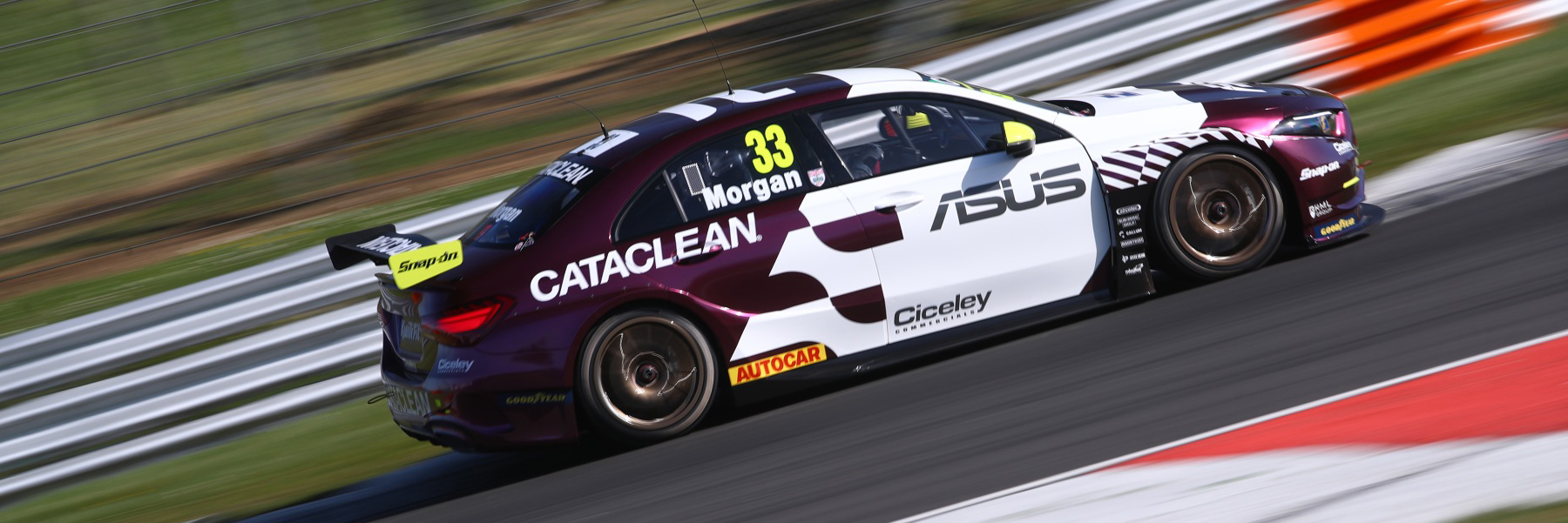 Adam Morgan in the new Plato Racing Mercedes BTCC car