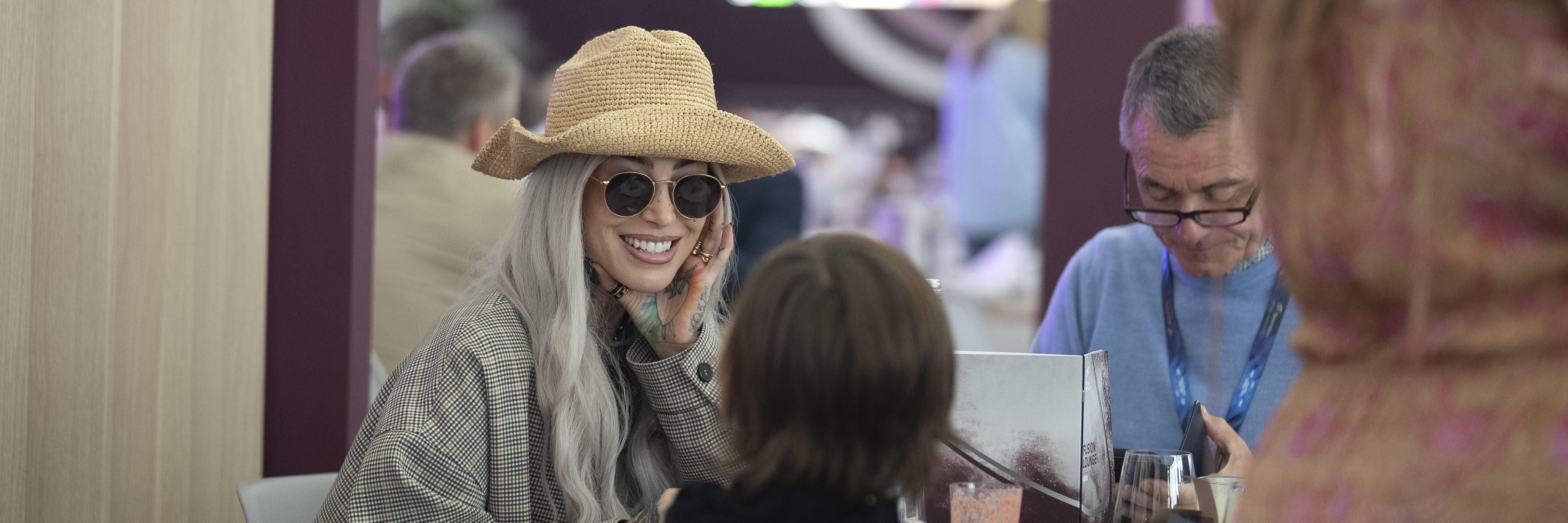 An F1 hospitality guest at the British Grand Prix