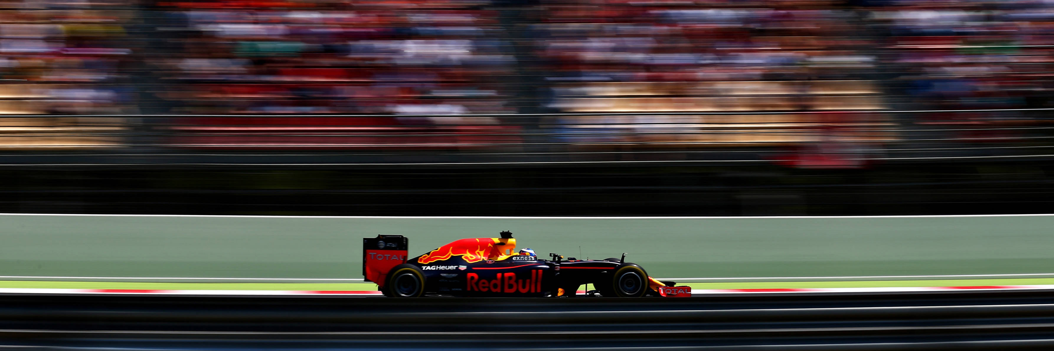 A Red Bull F1 car competing in the 2016 Spanish Grand Prix