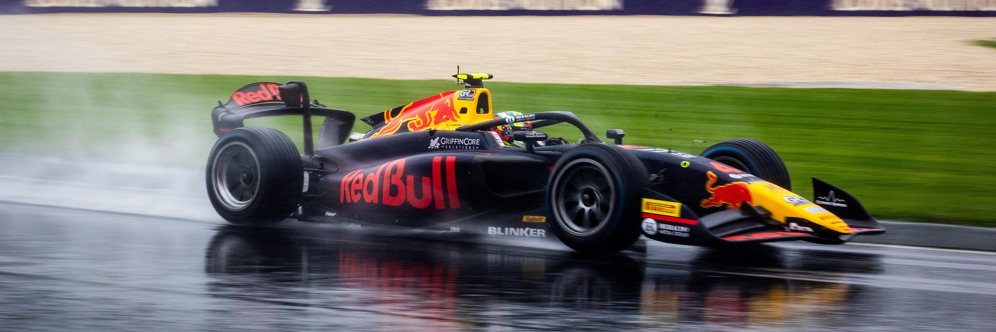 Arvid Lindblad on track at the Australian F2 event