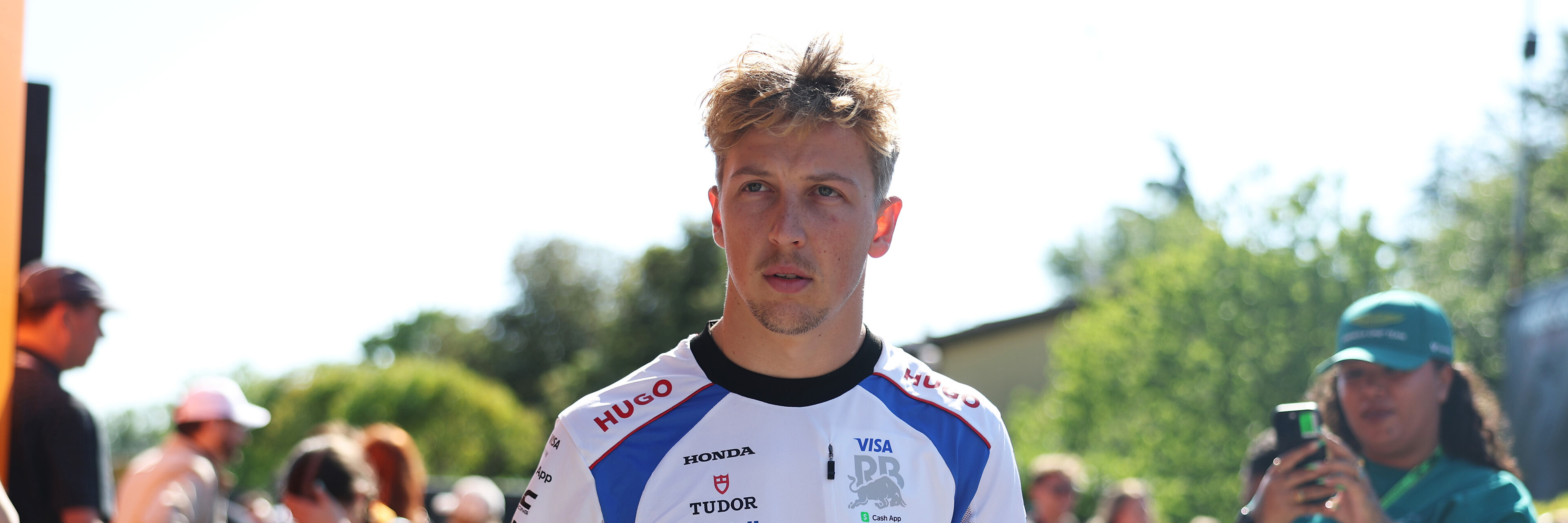 Racing Bulls driver Liam Lawson in the 2025 paddock