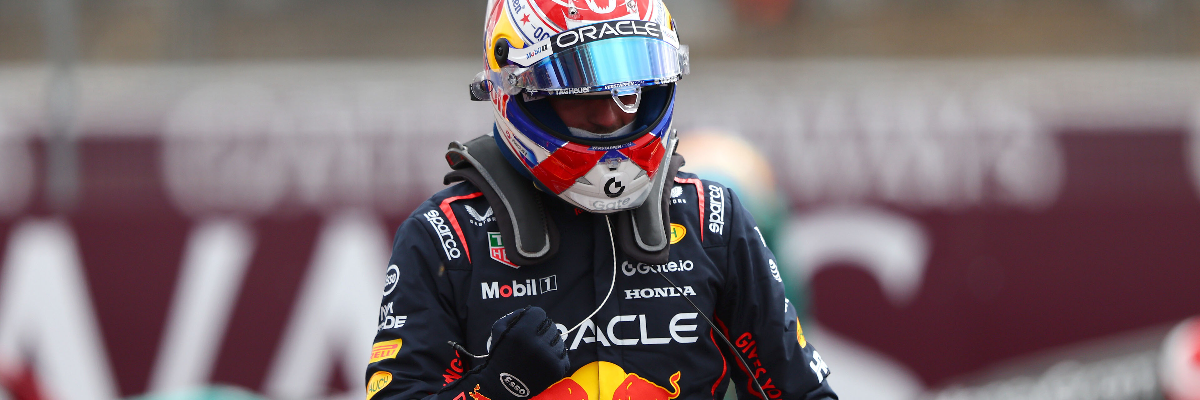 Max Verstappen after taking pole in Qualifying at Silverstone