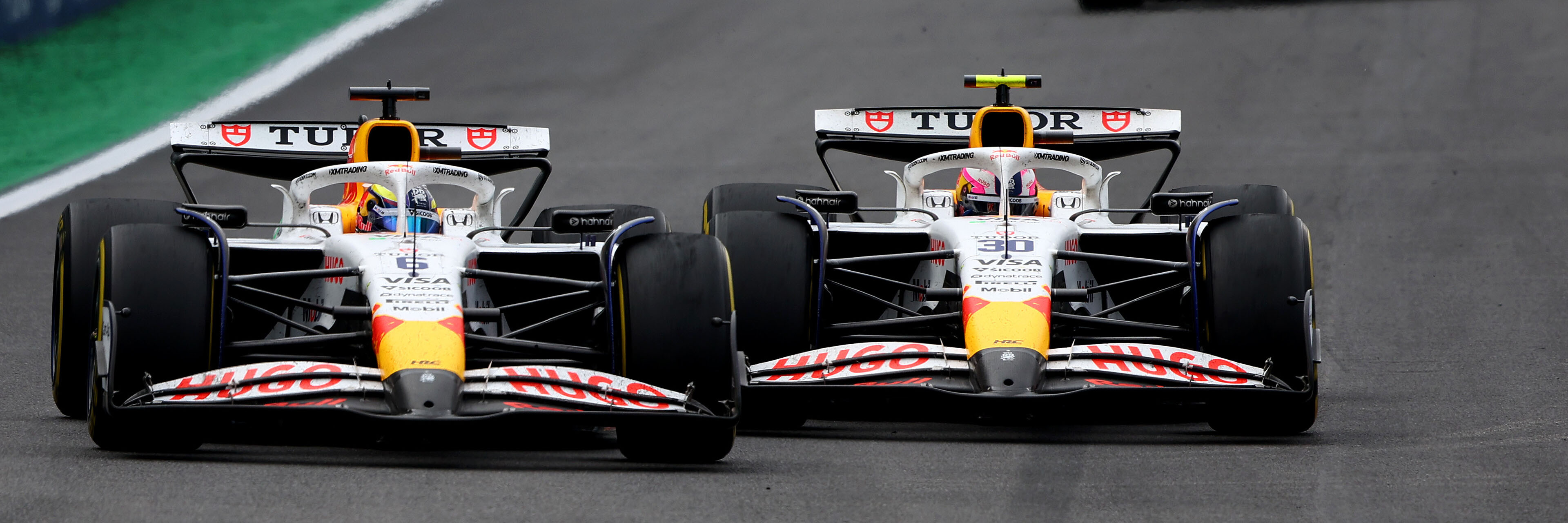 Racing Bulls F1 cars on track