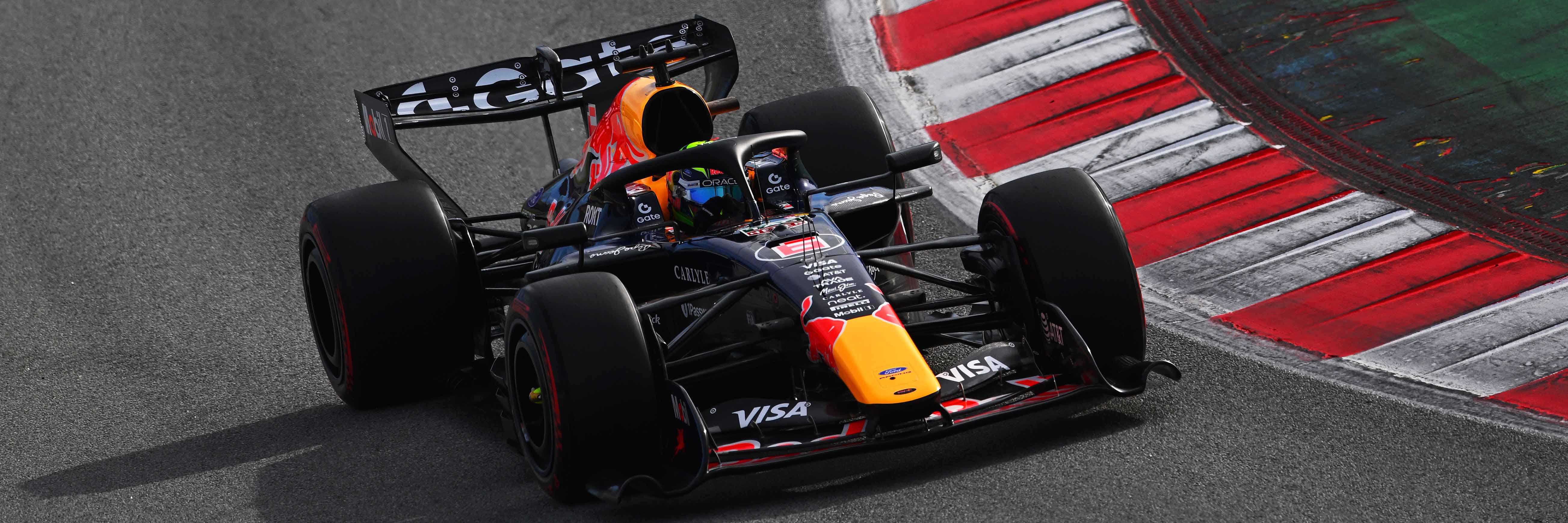 Isack Hadjar behind the wheel of the 2026 Red Bull F12 car