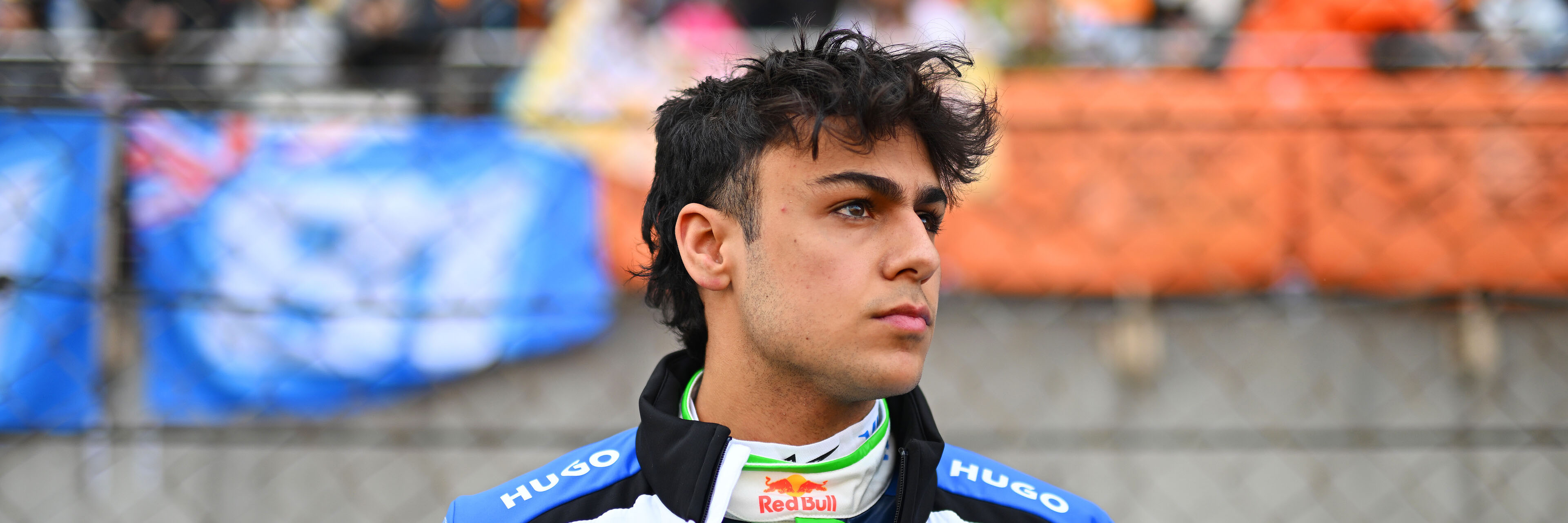 Arvid Lindblad on the grid of the Chinese Grand Prix