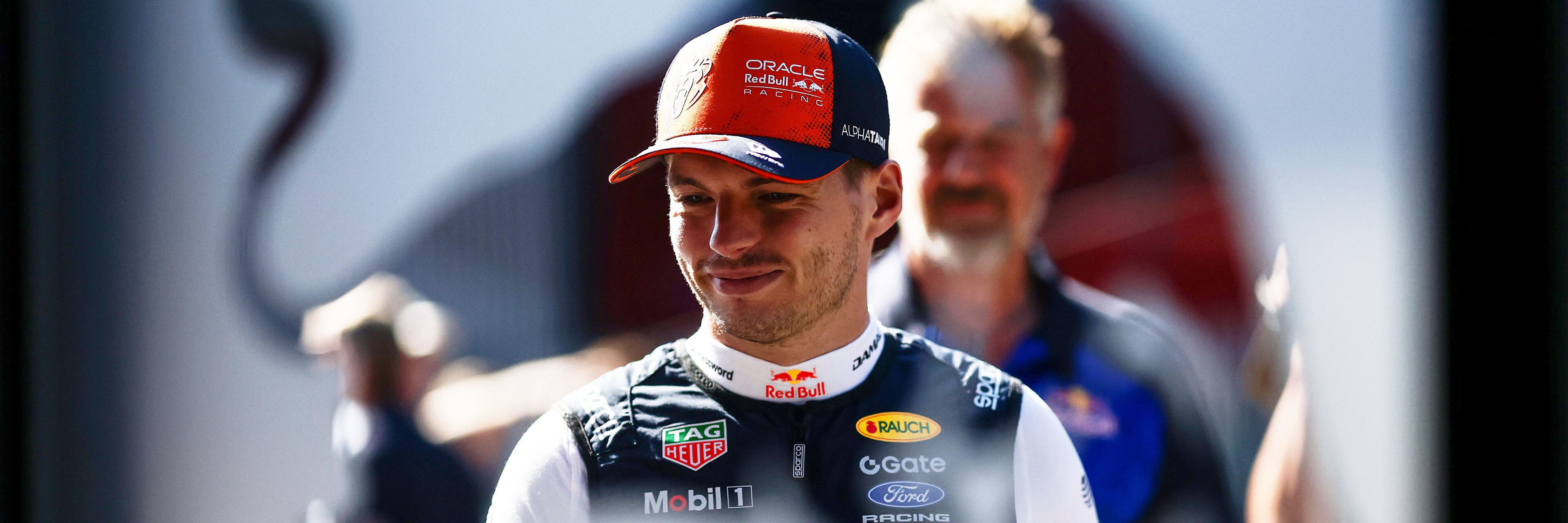 Max Verstappen in the Austrian Grand Prix paddock