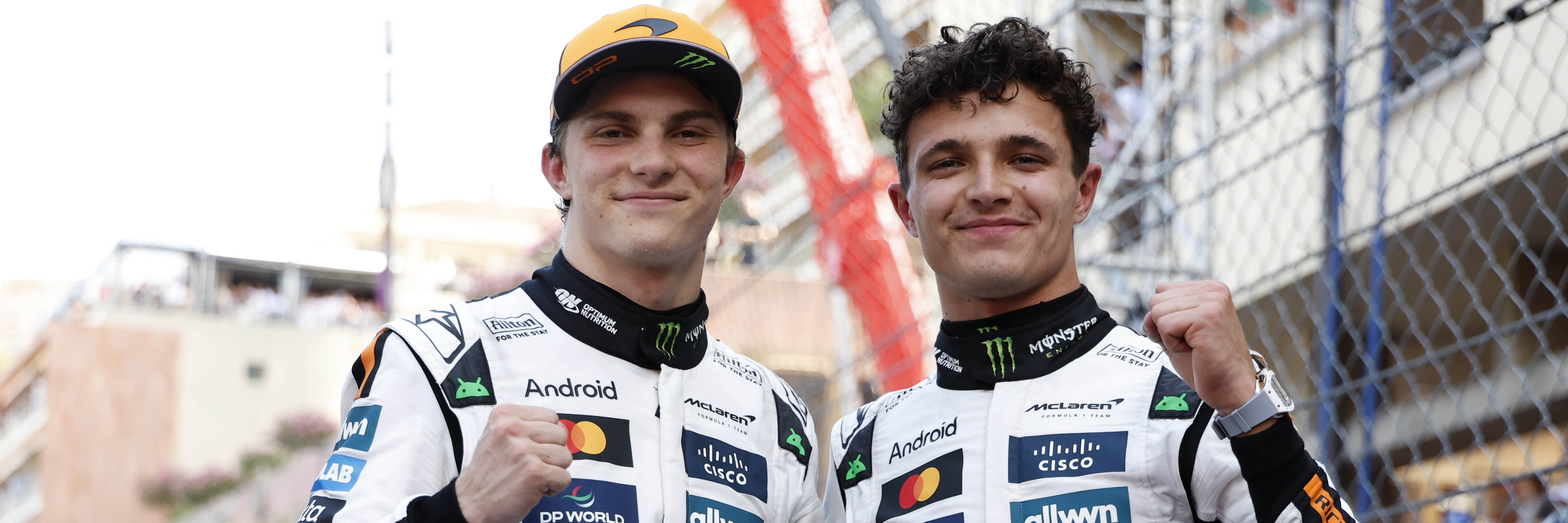 Lando Norris and Oscar Piastri after the Monaco Grand Prix