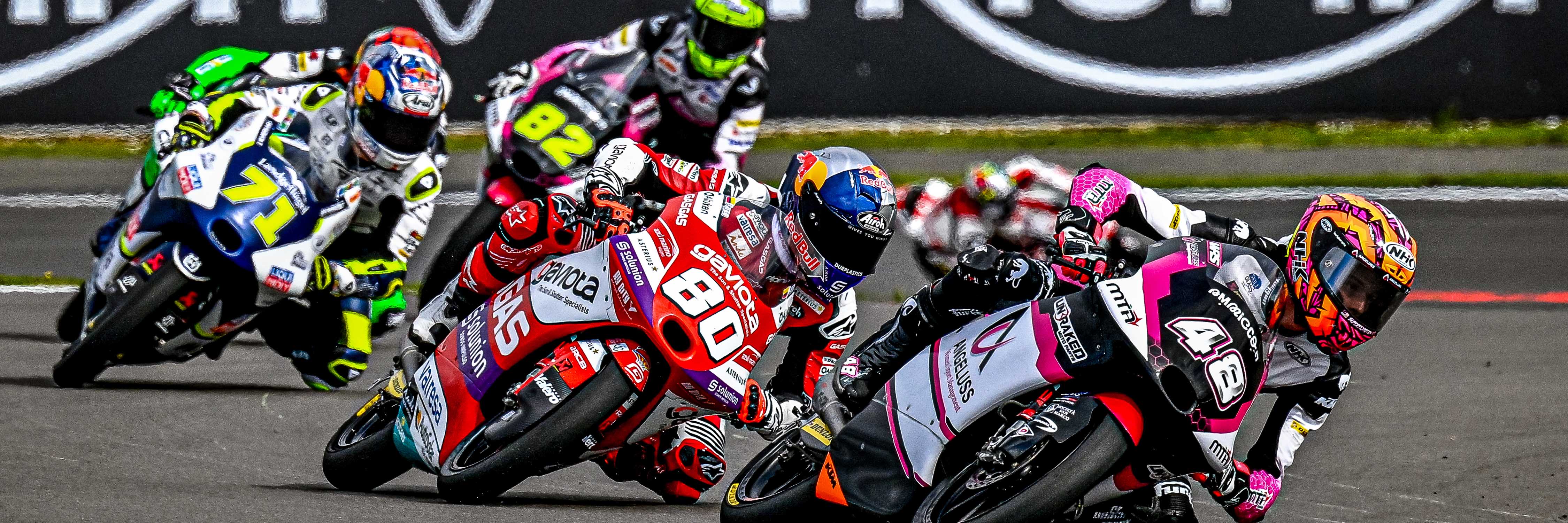 David Alonso prior to his Silverstone Moto3 victory