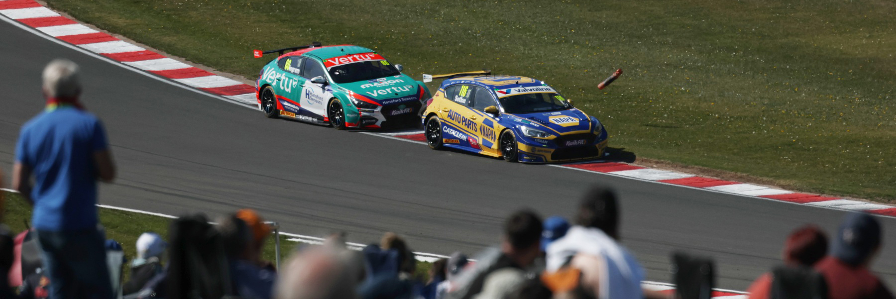 Ash Sutton and Tom Ingram battling on track at Donington Park