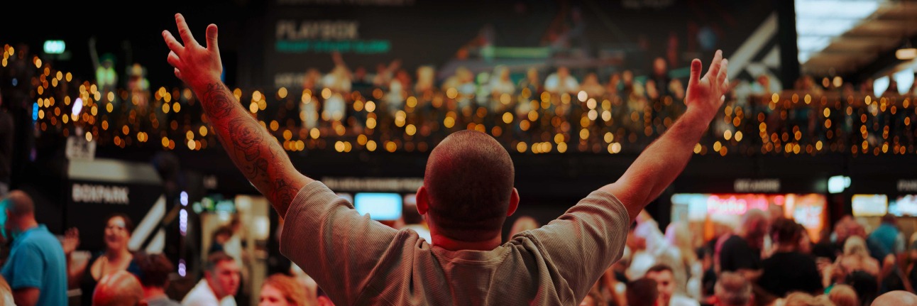 A fan attending a Boxpark event in Wembley