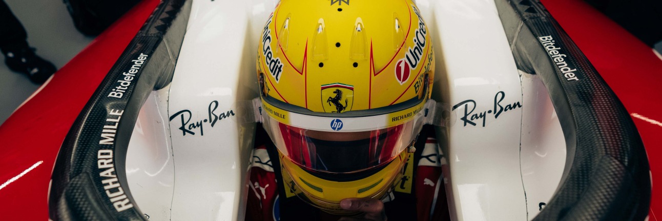 Lewis Hamilton in his 2026 Ferrari F1 car