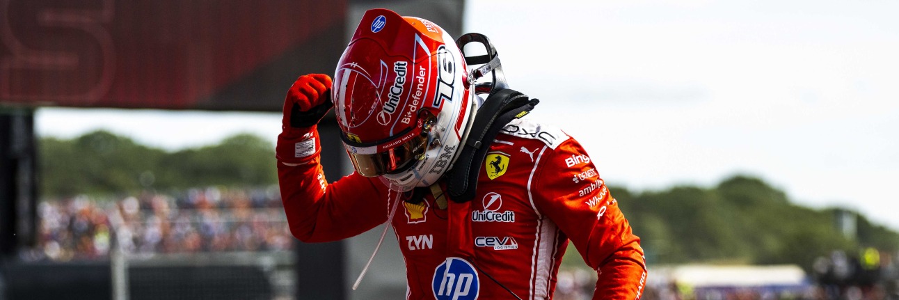 Charles Leclerc after winning the 2026 British Grand Prix