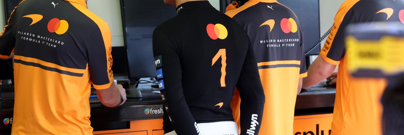 Lando Norris with the number 1 on his back ahead of the 2026 F1 season