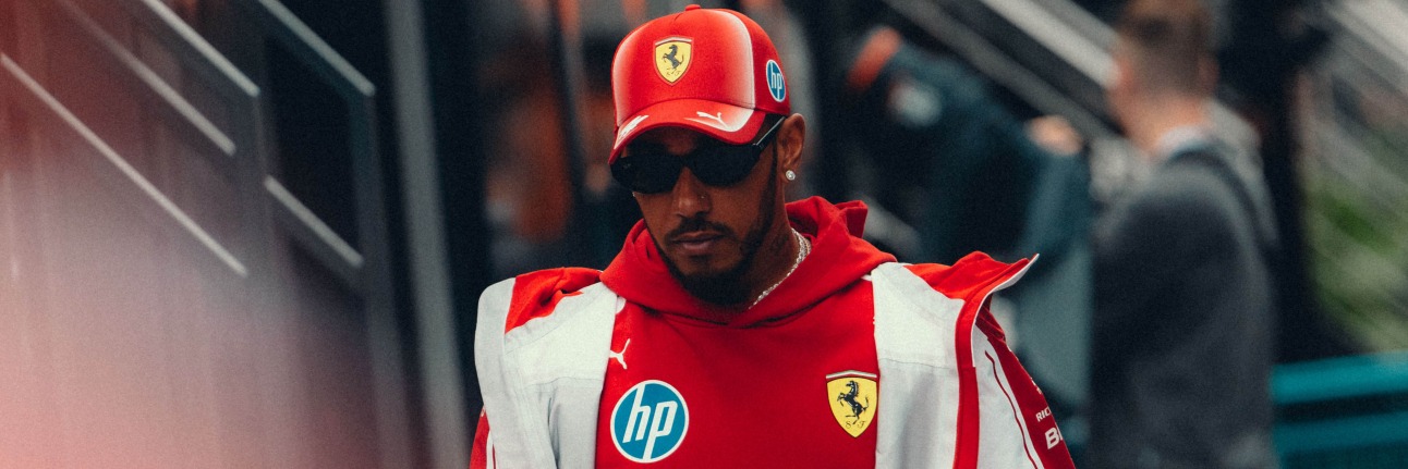 Lewis Hamilton in the F1 paddock