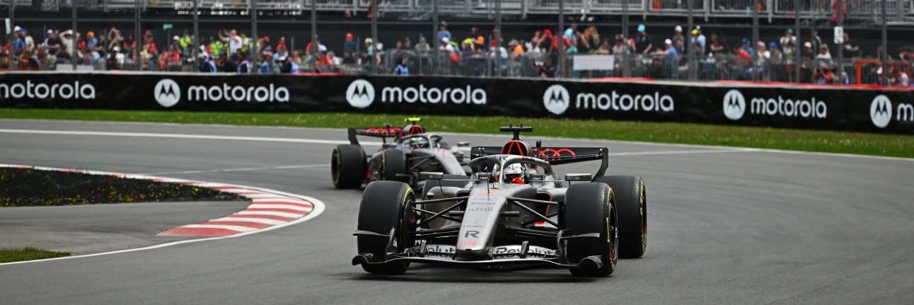 Audi F1 cars racing at Montreal