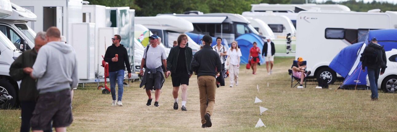 One of the official Silverstone campsites at the British Grand Prix