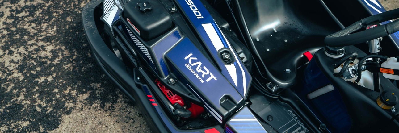 The Kart Silverstone logo on one of the Sodi go karts